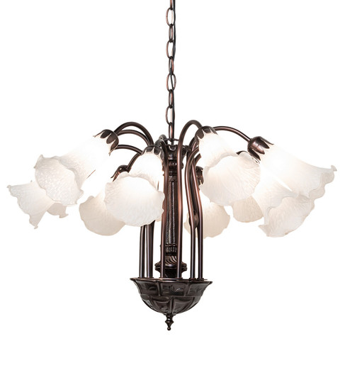 White 12 Light Chandelier in Mahogany Bronze (57|32216)