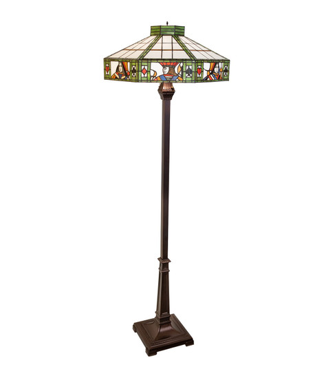Poker Face Two Light Floor Lamp in Mahogany Bronze (57|262542)