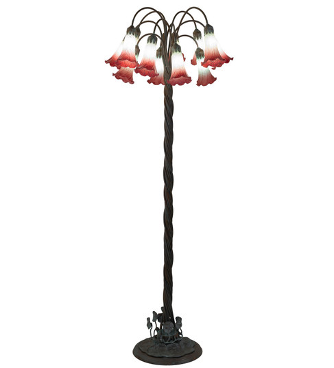 Pink/White 12 Light Floor Lamp in Bronze (57|262109)