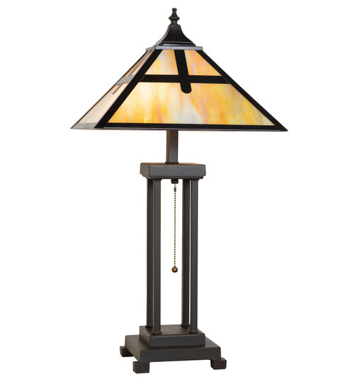Cross Mission Two Light Table Lamp in Mahogany Bronze (57|262041)
