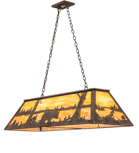 Bear At Lake Six Light Pendant in Antique (57|259408)