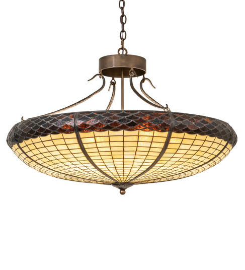 Greenbriar Oak Six Light Pendant in Antique Copper (57|258690)