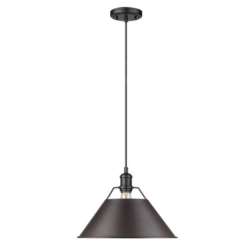 Orwell One Light Pendant in Matte Black (62|3306LBLKRBZ)