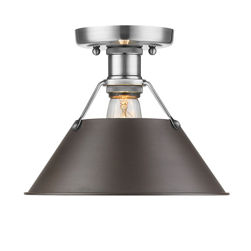 Orwell One Light Flush Mount in Pewter (62|3306FMPWRBZ)