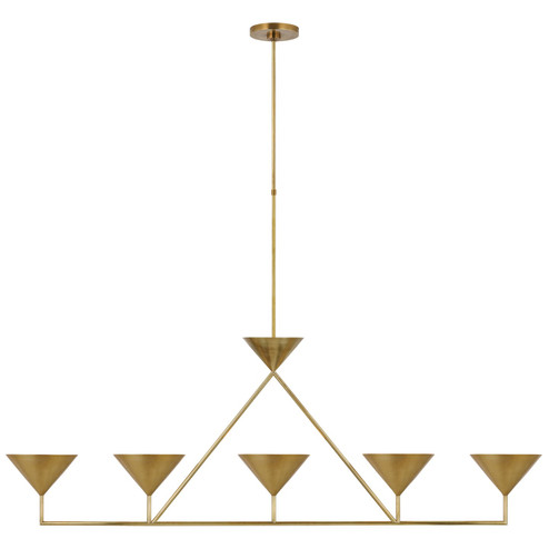 Orsay LED Linear Chandelier in Hand-Rubbed Antique Brass (268|PCD5216HAB)