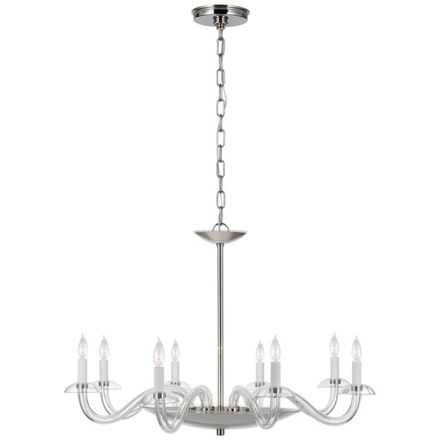 Brigitte LED Chandelier in Clear Glass and Polished Nickel (268|PCD5020CGPN)