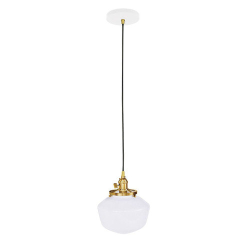 Uno One Light Pendant in White w/Brushed Brass (518|PEB4134491C16)