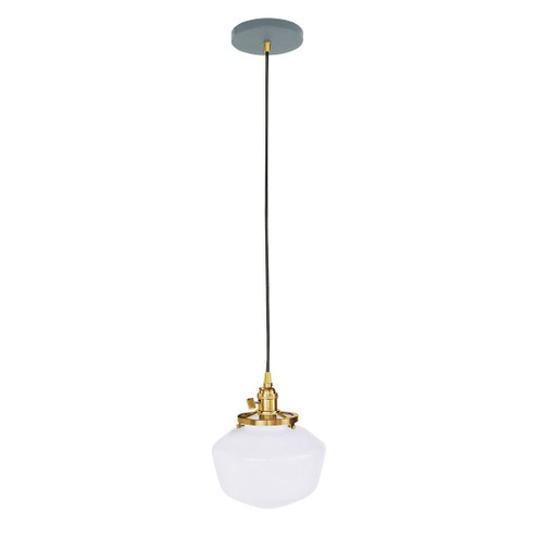Uno One Light Pendant in Slate Gray w/Brushed Brass (518|PEB4134091C25)