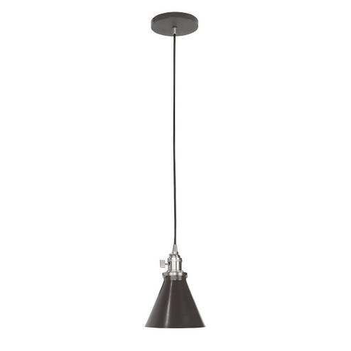 Uno One Light Pendant in Architectural Bronze w/Brushed Nickel (518|PEB4055196C27)