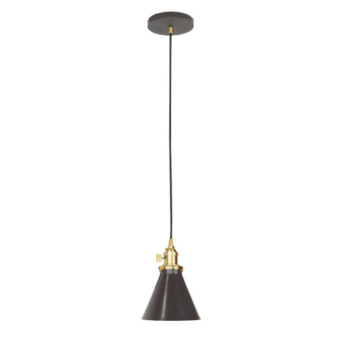 Uno One Light Pendant in Architectural Bronze w/Brushed Brass (518|PEB4055191C16)