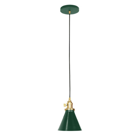 Uno One Light Pendant in Forest Green w/Brushed Brass (518|PEB4054291C25)
