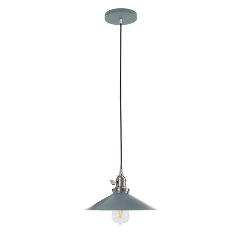 Uno One Light Pendant in Slate Gray w/Brushed Nickel (518|PEB4044096C26)