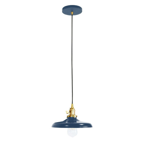 Uno One Light Pendant in Navy w/Brushed Brass (518|PEB4015091C16)