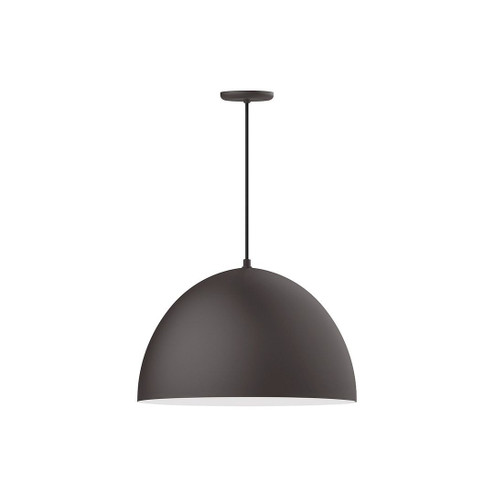 XL Choices One Light Pendant in Bronze Matte w/White Interior (518|PEB2135744C16)