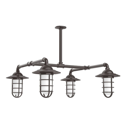 Vaportite Four Light Pendant in Architectural Bronze (518|MSP05251G07)