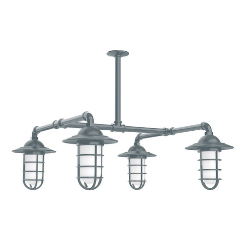 Vaportite Four Light Pendant in Slate Gray (518|MSP05240G07)