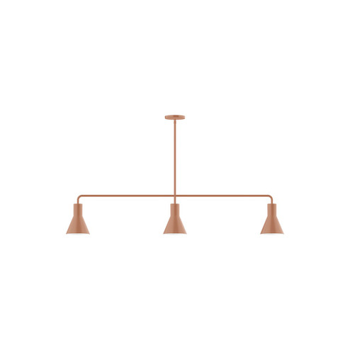 Flare Three Light Linear Pendant in Terracotta (518|MSN43619)
