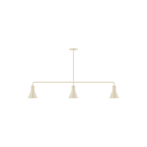 Flare Three Light Linear Pendant in Cream (518|MSN43616)