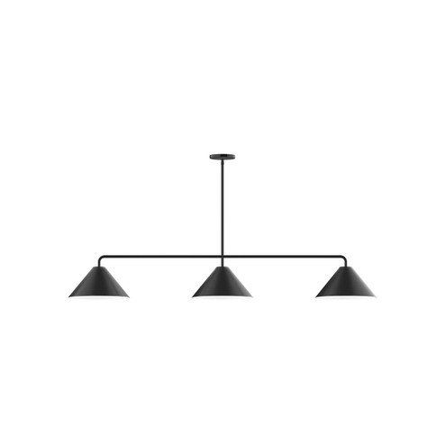 Pinnacle Three Light Linear Pendant in Black (518|MSN42241)