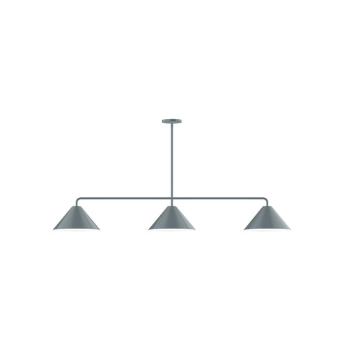 Pinnacle Three Light Linear Pendant in Slate Gray (518|MSN42240)