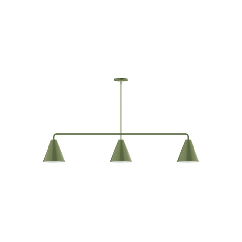 Jynx Three Light Linear Pendant in Fern Green (518|MSN42022)