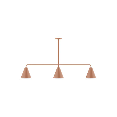 Jynx Three Light Linear Pendant in Terracotta (518|MSN42019)