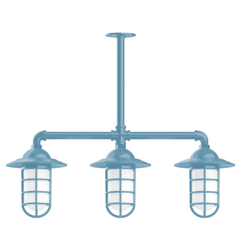 Vaportite Three Light Pendant in Light Blue (518|MSK05254T30G07) Vaportite Three Light Pendant in Light Blue (518|MSK05254T30G07)