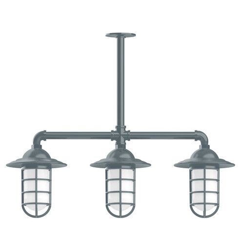 Vaportite Three Light Pendant in Painted Galvanized (518|MSK05249T30G07)