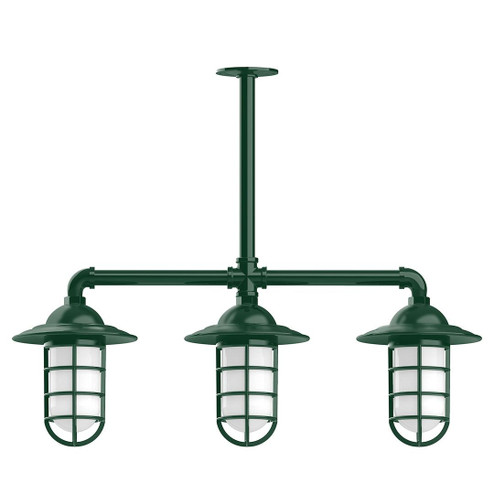 Vaportite Three Light Pendant in Forest Green (518|MSK05242T48G07)
