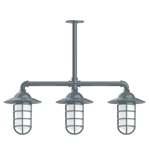 Vaportite Three Light Pendant in Slate Gray (518|MSK05240G07)