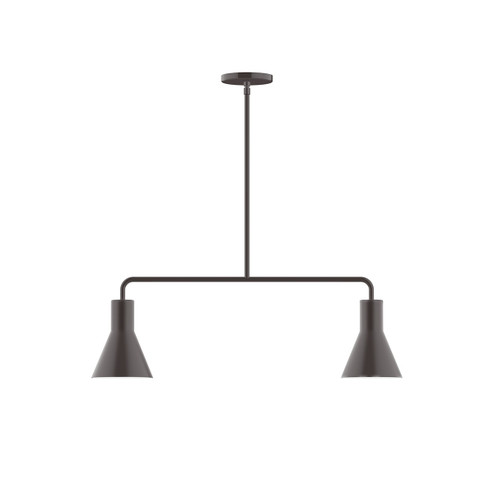 Flare Two Light Linear Pendant in Architectural Bronze (518|MSG43651)