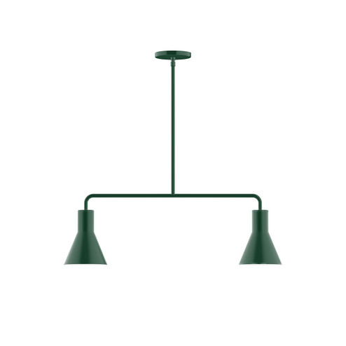 Flare Two Light Linear Pendant in Forest Green (518|MSG43642)