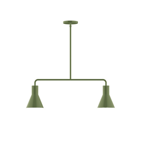 Flare Two Light Linear Pendant in Fern Green (518|MSG43622)