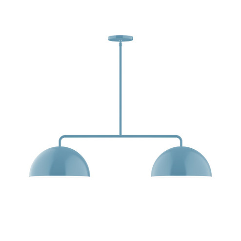 Arcade Two Light Linear Pendant in Light Blue (518|MSG43254)