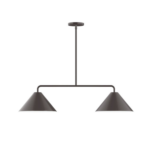 Axis Two Light Linear Pendant in Architectural Bronze (518|MSG42251)