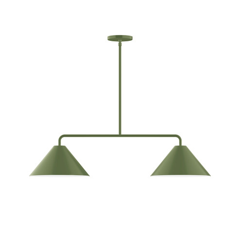 Pinnacle Two Light Linear Pendant in Fern Green (518|MSG42222)