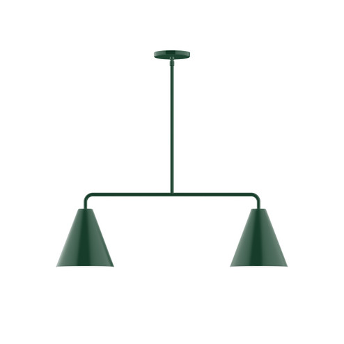Jynx Two Light Linear Pendant in Forest Green (518|MSG42042)