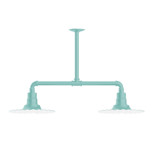 Radial Two Light Pendant in Sea Green (518|MSD15848G06)