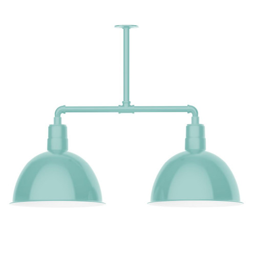 Deep Bowl Two Light Pendant in Sea Green (518|MSD11748T24G06)
