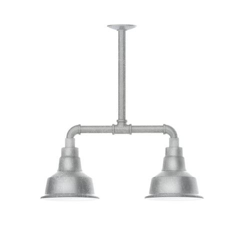 Warehouse Two Light Pendant in Painted Galvanized (518|MSB18049G06)
