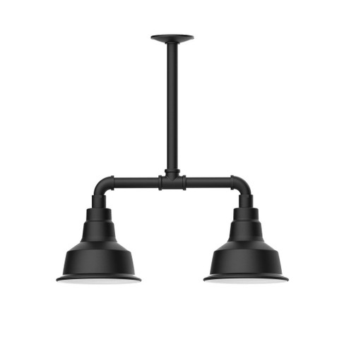 Warehouse Two Light Pendant in Black (518|MSB18041T24G06)