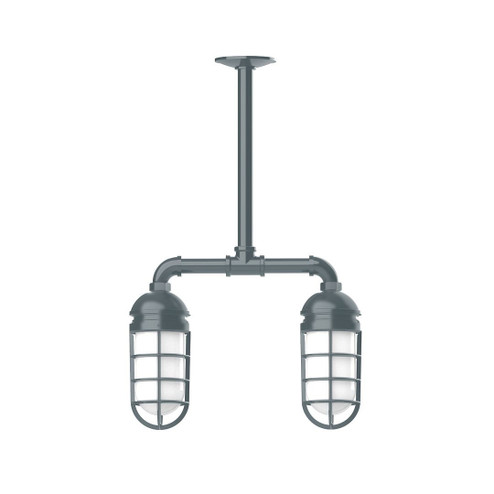 Vaportite Two Light Pendant in Slate Gray (518|MSA05040T24G07)