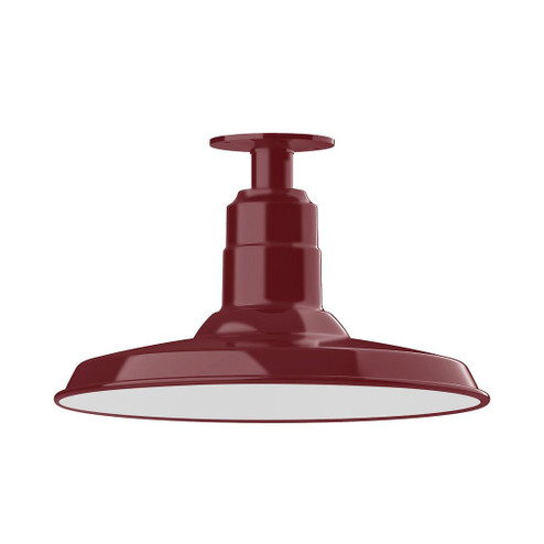 Warehouse One Light Flush Mount in Barn Red (518|FMB18355G06)