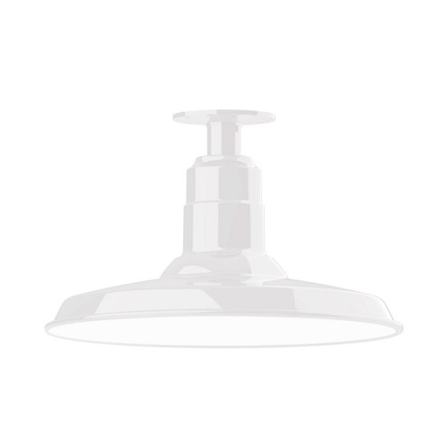 Warehouse One Light Flush Mount in White (518|FMB18344G06)