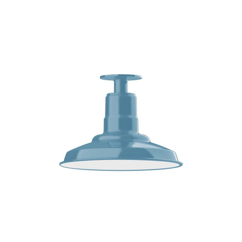 Warehouse One Light Flush Mount in Light Blue (518|FMB18254G06)