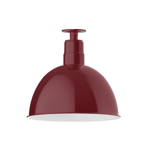 Deep Bowl One Light Flush Mount in Barn Red (518|FMB11755G06)