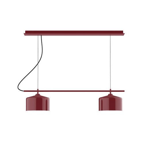 Axis Two Light Linear Chandelier in Barn Red (518|CHE41955C23)