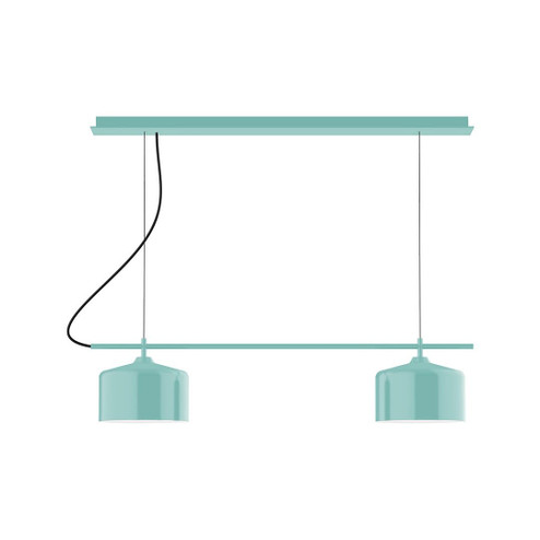 Axis Two Light Linear Chandelier in Sea Green (518|CHE41948C26)