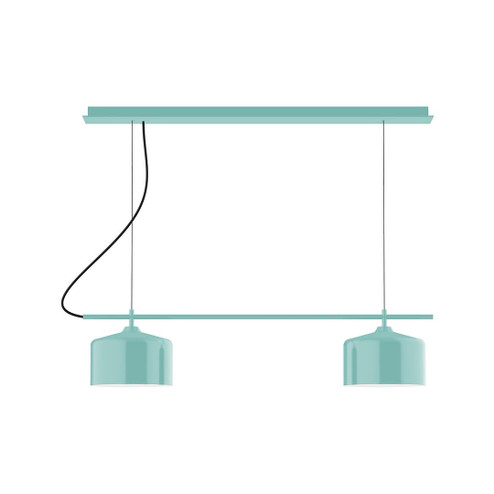 Axis Two Light Linear Chandelier in Sea Green (518|CHE41948C21)