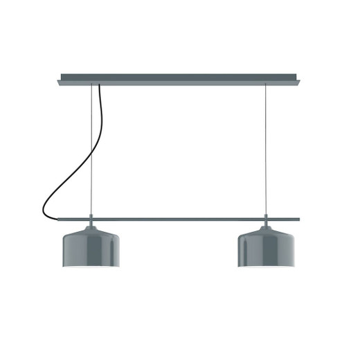 Axis Two Light Linear Chandelier in Slate Gray (518|CHE41940C26)